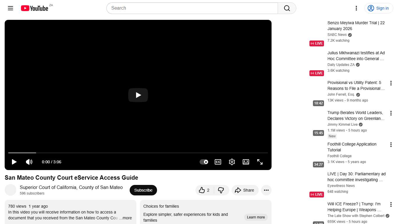 San Mateo County Court eService Access Guide - YouTube