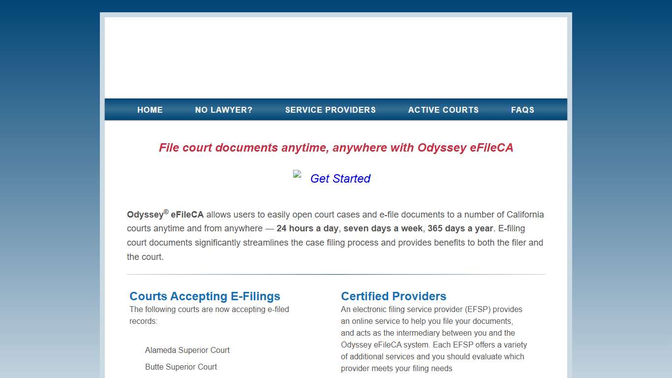 Odyssey eFileCA | Court E-Filing Solution for California